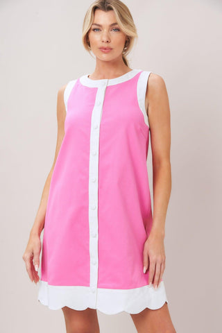 BARBIE SHIFT WOVEN MINI DRESS - Glamourous Grace