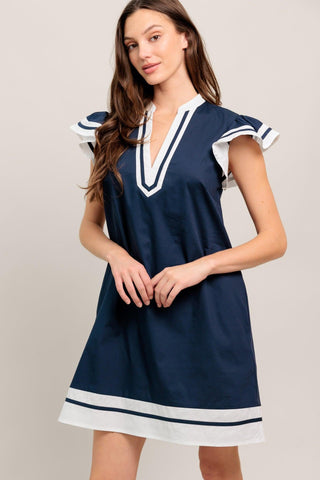 PORTSIDE POLISH WOVEN MINI DRESS - Glamourous Grace