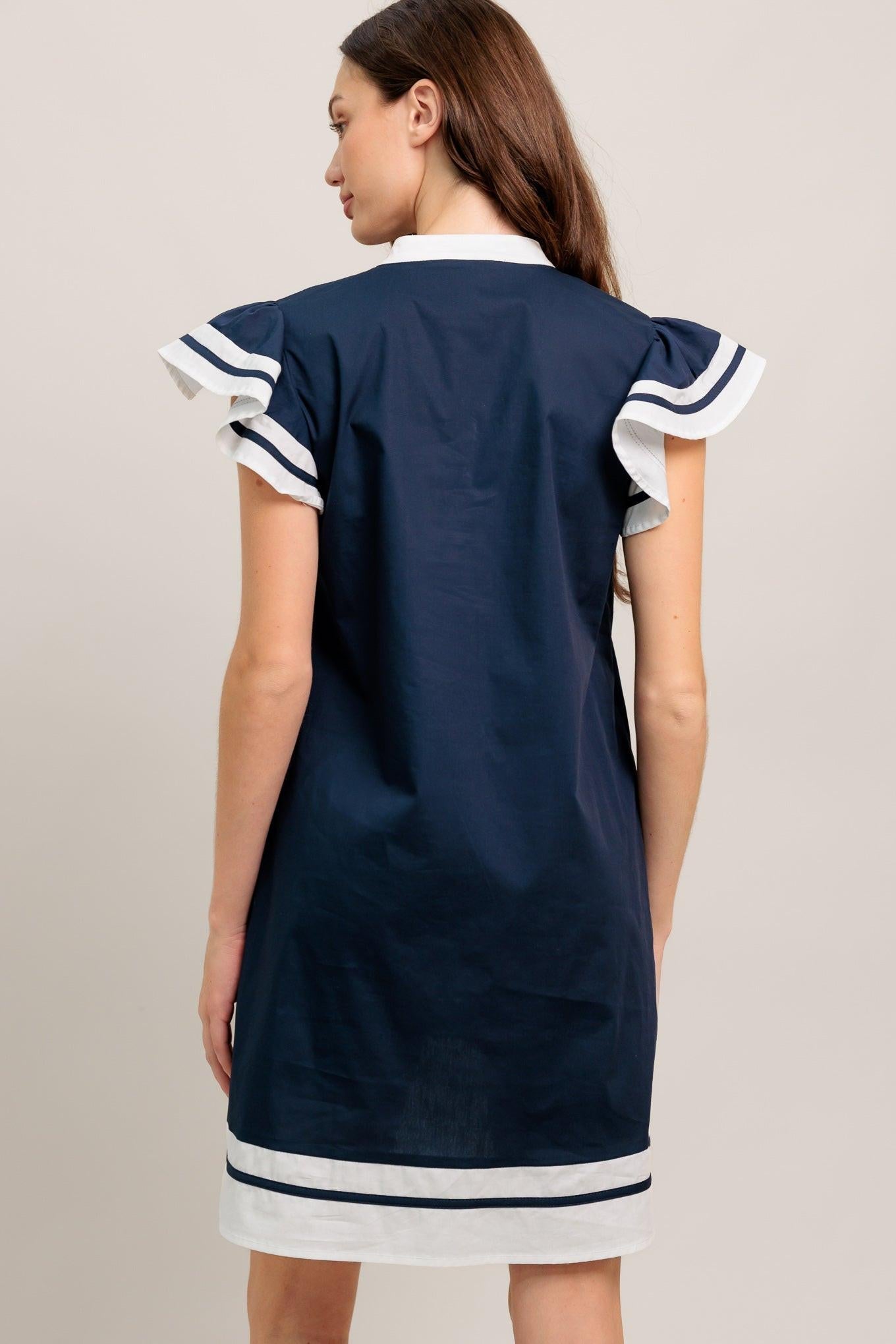 PORTSIDE POLISH WOVEN MINI DRESS - Glamourous Grace