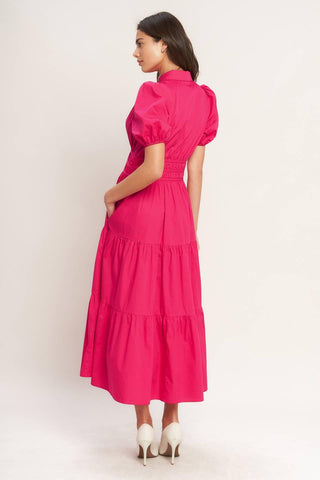 SUGAR CLOUD WOVEN MIDI DRESS - Glamourous Grace