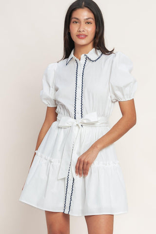 A LITTLE BIT LOVELY WOVEN MINI DRESS - Glamourous Grace