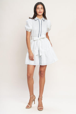 A LITTLE BIT LOVELY WOVEN MINI DRESS - Glamourous Grace