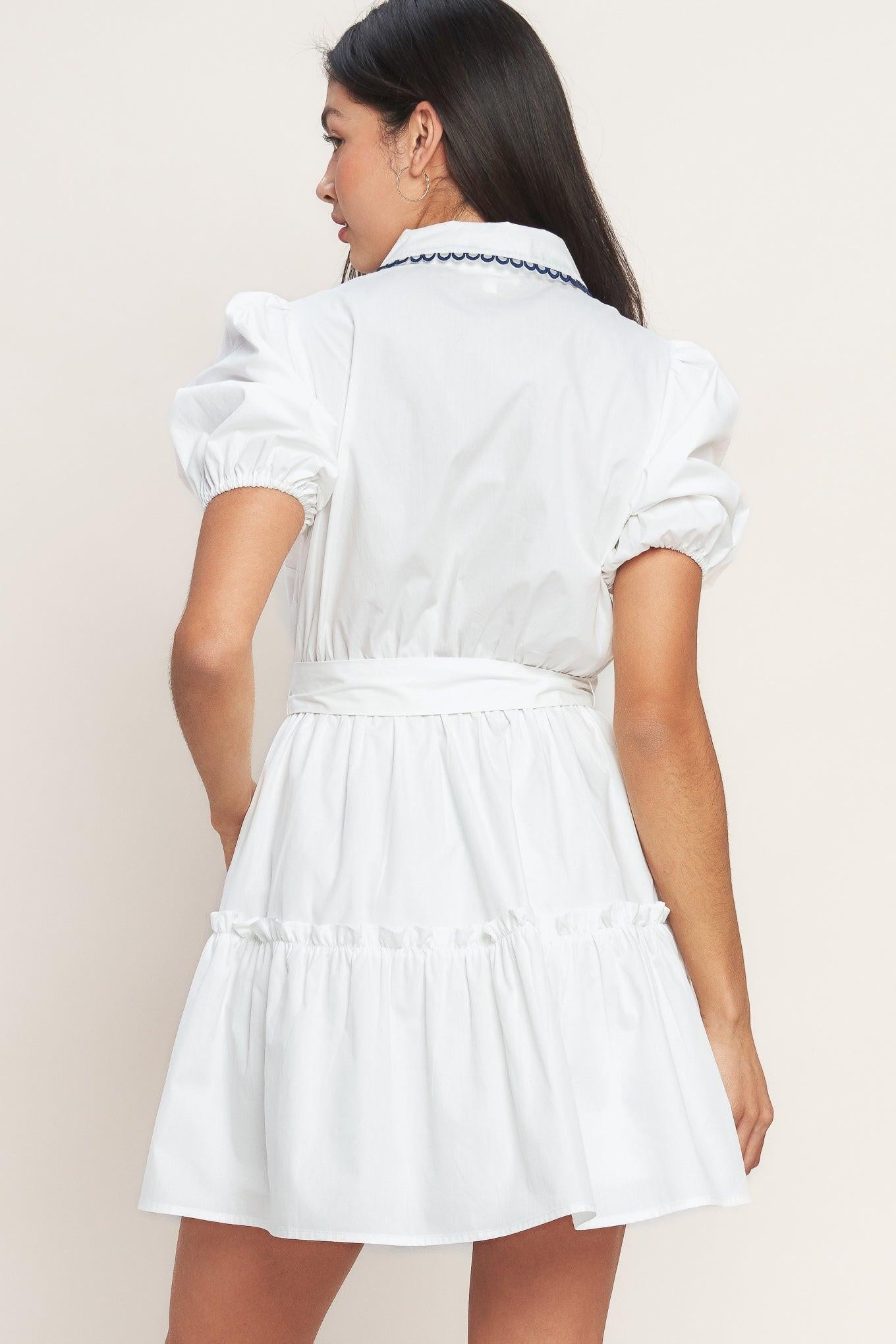 A LITTLE BIT LOVELY WOVEN MINI DRESS - Glamourous Grace