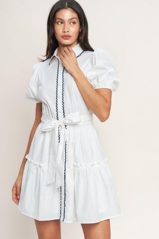 A LITTLE BIT LOVELY WOVEN MINI DRESS - Glamourous Grace