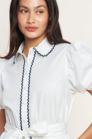 A LITTLE BIT LOVELY WOVEN MINI DRESS - Glamourous Grace