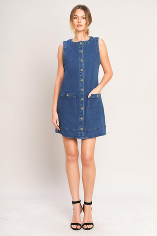 EVERYDAY ICON DENIM SHIFT DRESS - Glamourous Grace