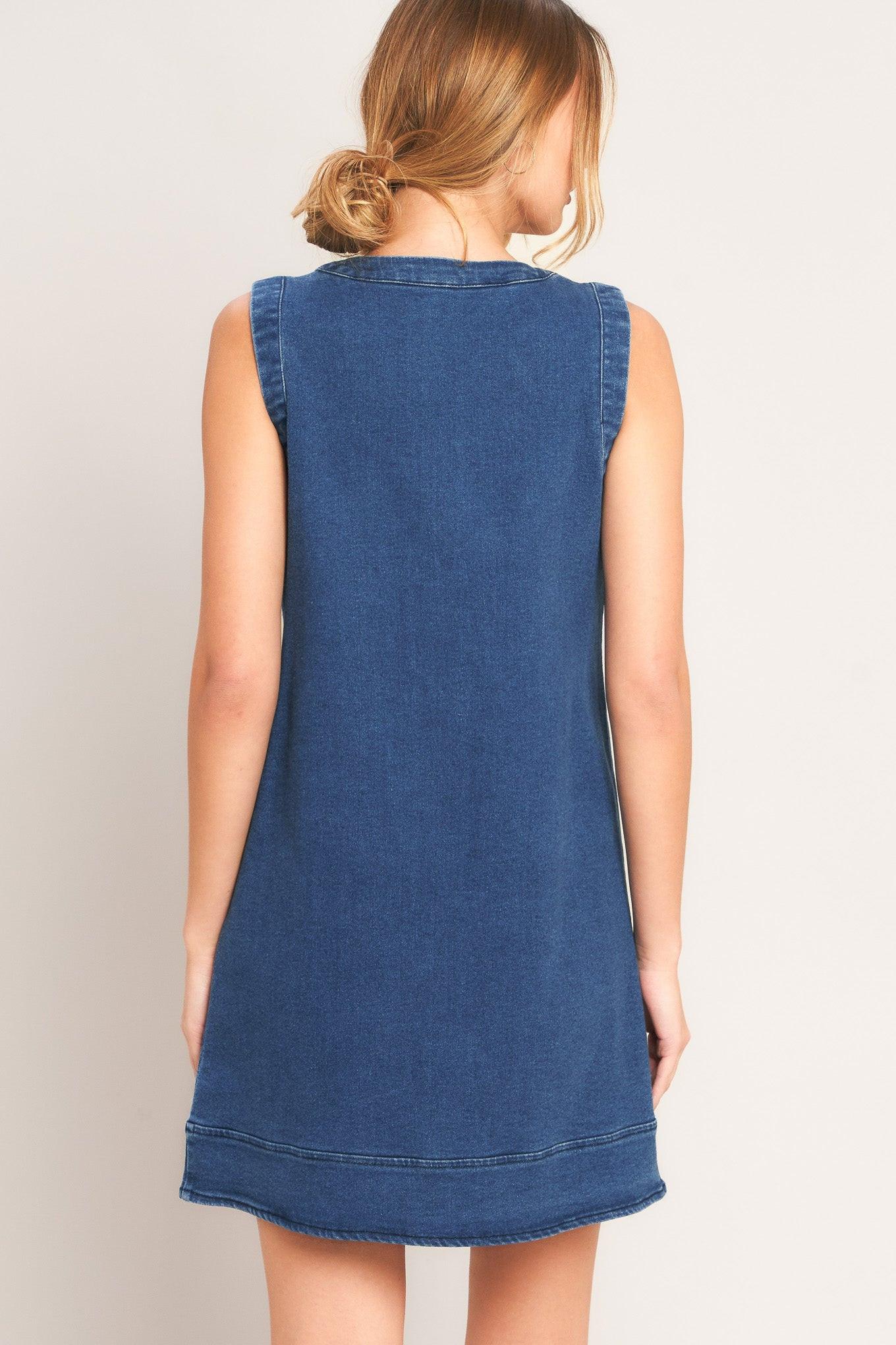 EVERYDAY ICON DENIM SHIFT DRESS - Glamourous Grace