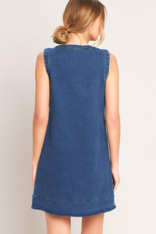 EVERYDAY ICON DENIM SHIFT DRESS - Glamourous Grace