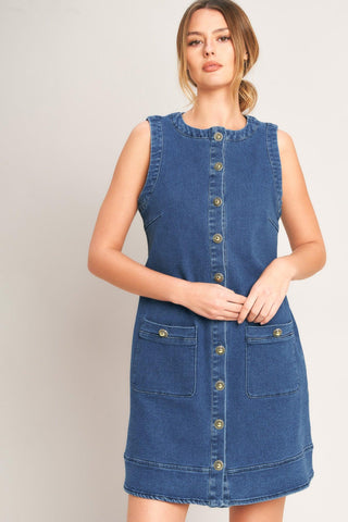 EVERYDAY ICON DENIM SHIFT DRESS - Glamourous Grace