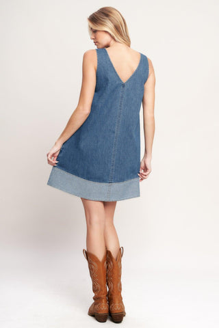 MAIN STREET DENIM MINI DRESS - Glamourous Grace