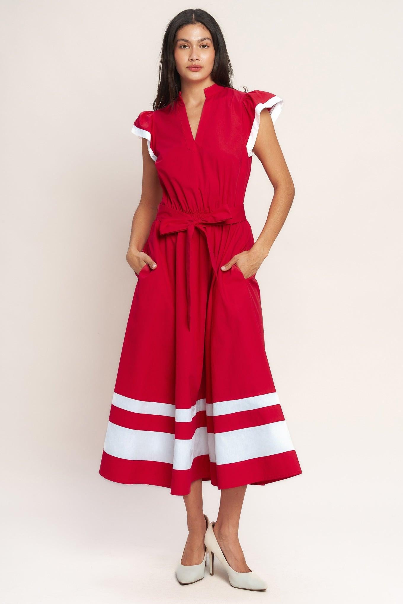 TRUE LOVE IN COLOR BLOCKED MIDI DRESS - Glamourous Grace