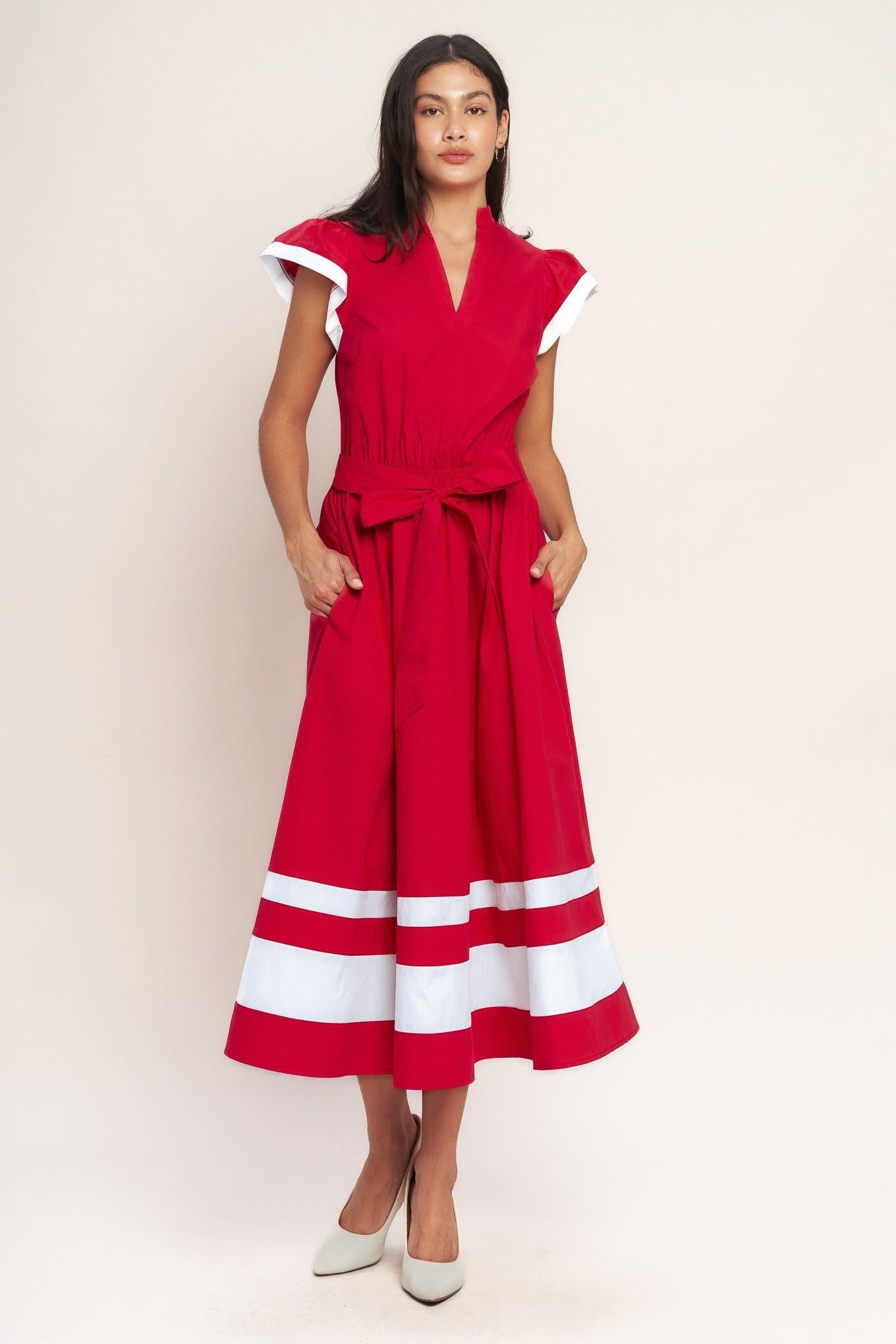 TRUE LOVE IN COLOR BLOCKED MIDI DRESS - Glamourous Grace