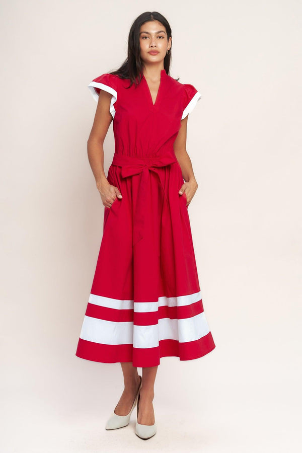 TRUE LOVE IN COLOR BLOCKED MIDI DRESS - Glamourous Grace