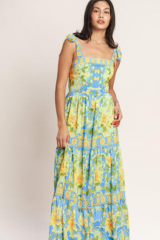 GOLDEN HOUR BLOOM WOVEN MAXI DRESS - Glamourous Grace