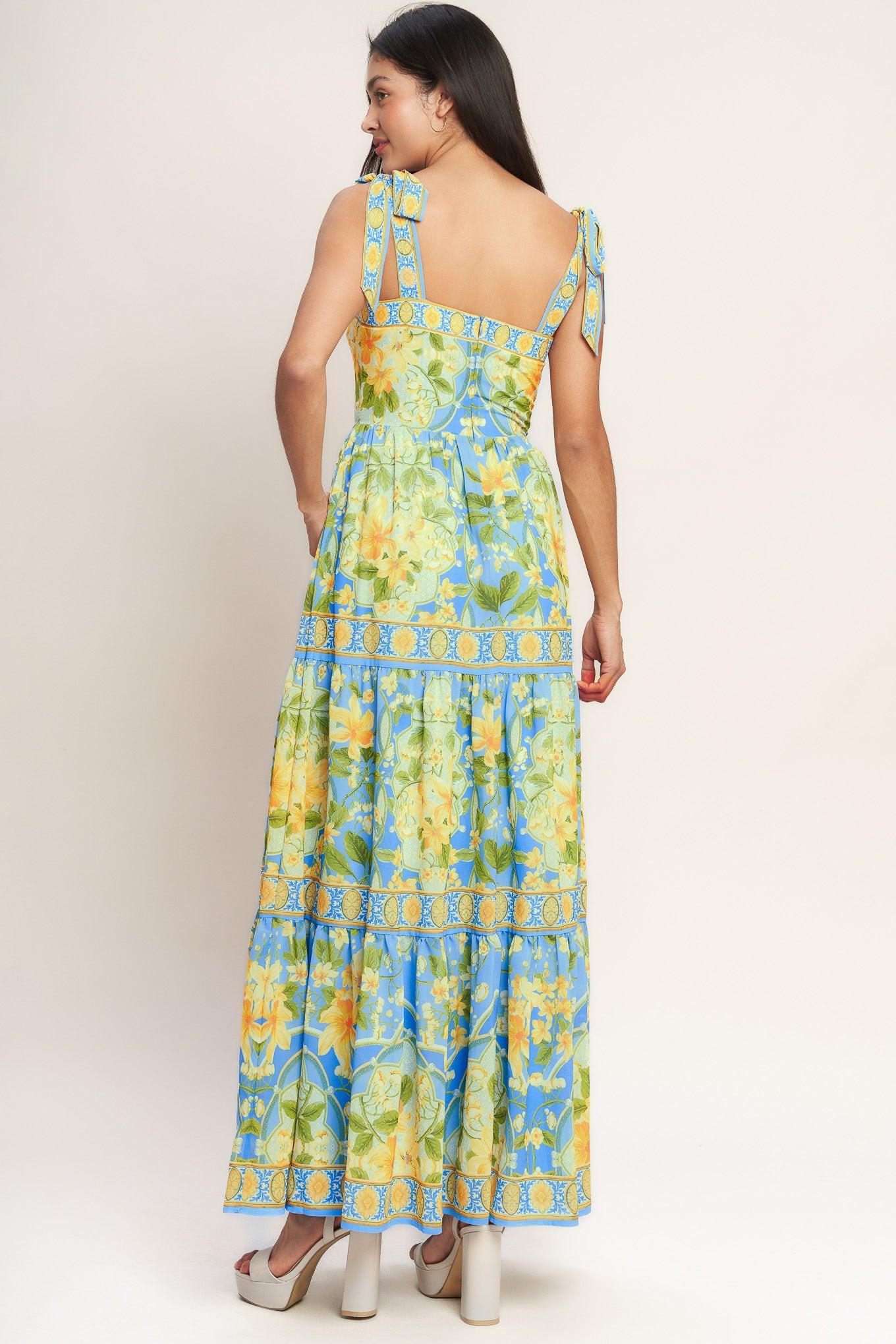 GOLDEN HOUR BLOOM WOVEN MAXI DRESS - Glamourous Grace