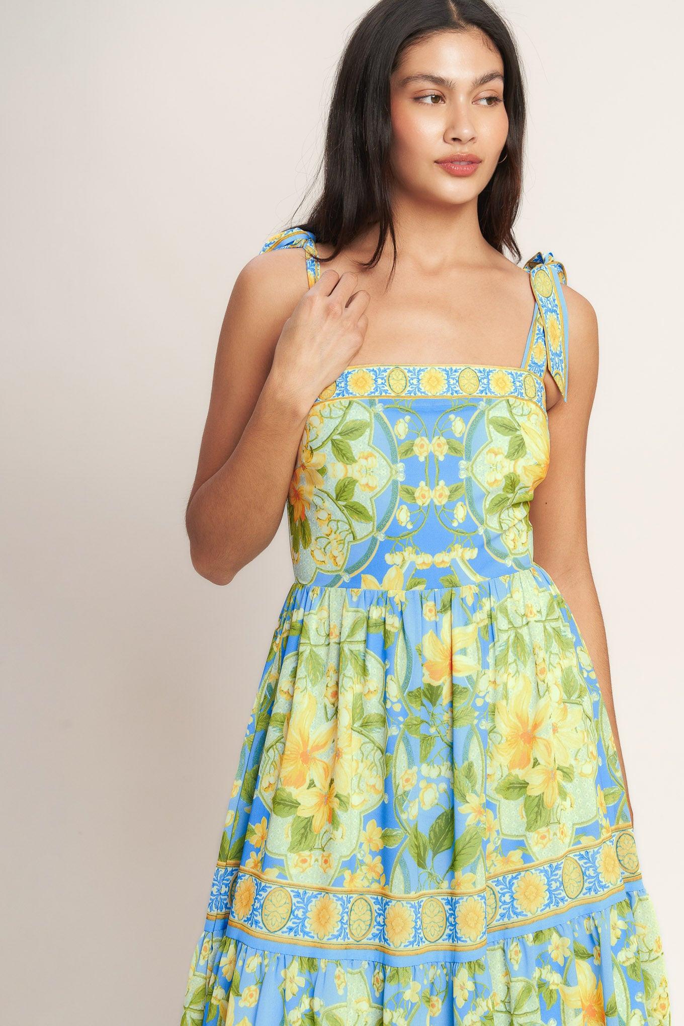 GOLDEN HOUR BLOOM WOVEN MAXI DRESS - Glamourous Grace