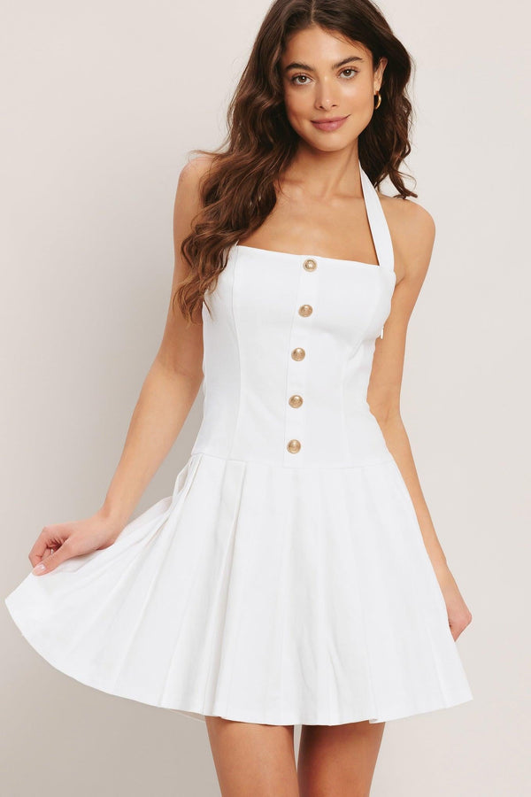 SUMMER CLUBHOUSE WOVEN MINI DRESS - Glamourous Grace
