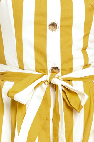 SUNSHINE STRIPE WOVEN MIDI DRESS - Glamourous Grace