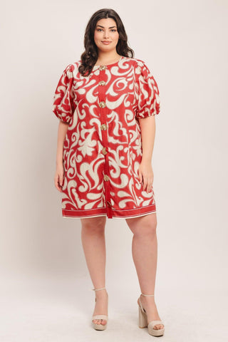 STRAIGHT & STRONG WOVEN MINI DRESS - Glamourous Grace