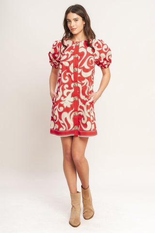 STRAIGHT & STRONG WOVEN MINI DRESS - Glamourous Grace