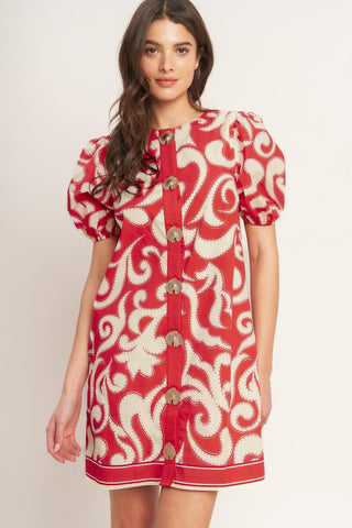 STRAIGHT & STRONG WOVEN MINI DRESS - Glamourous Grace