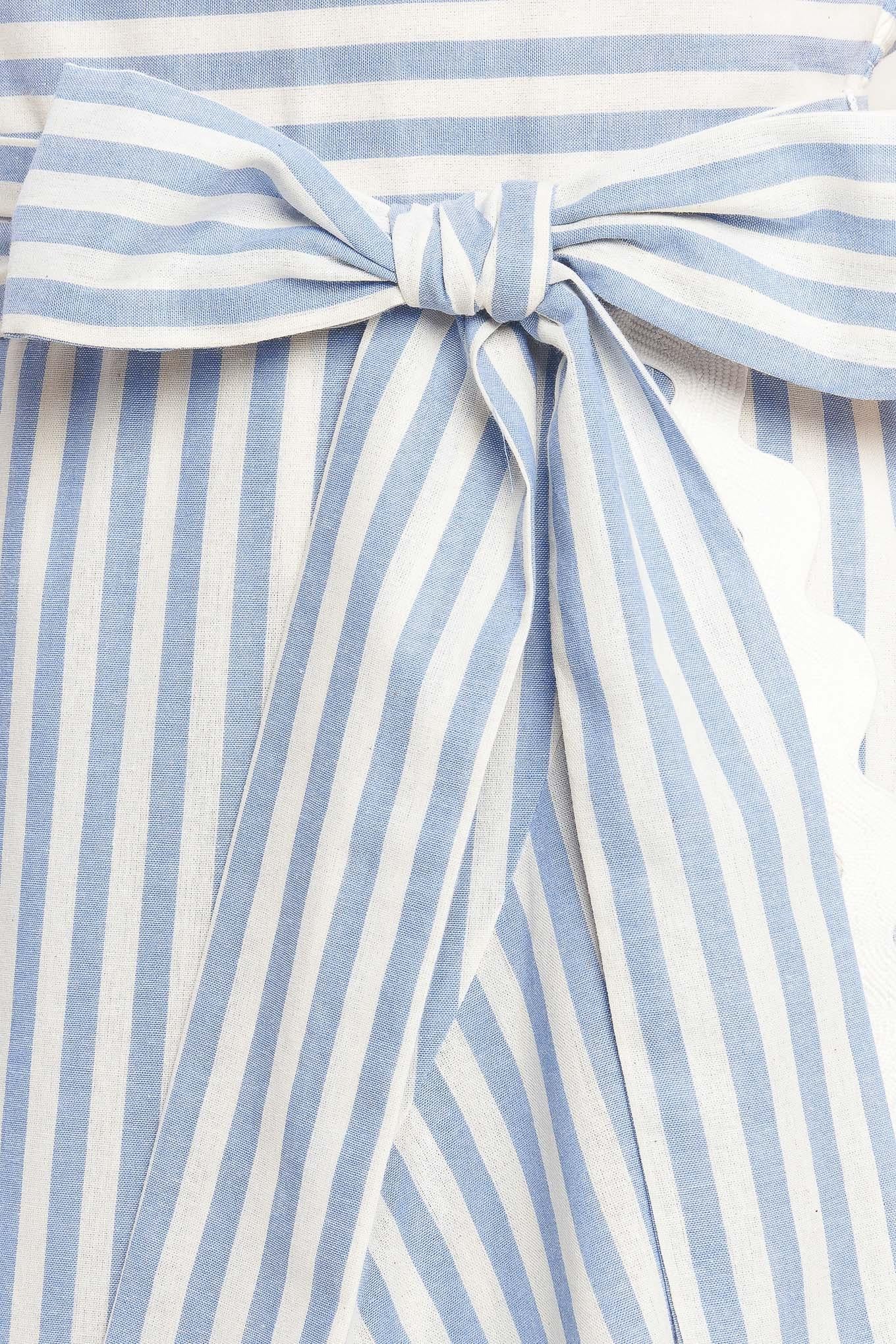 TIED TO YOU STRIPED WOVEN MIDI DRESS - Glamourous Grace