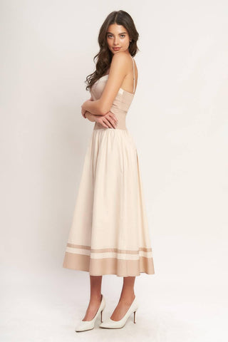 SPRING HARMONY COLOR BLOCKED MIDI DRESS - Glamourous Grace