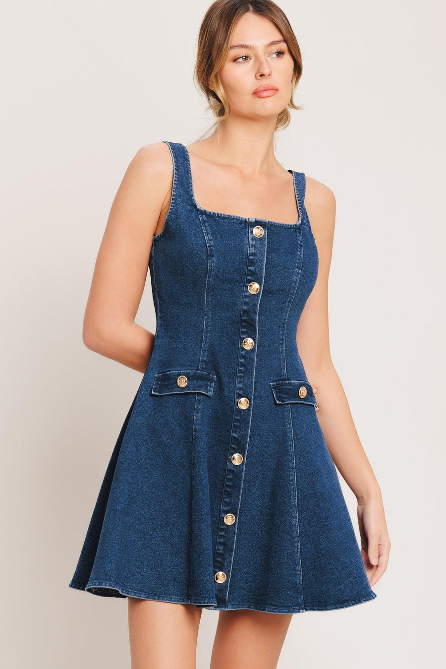 URBAN POLISH DENIM MINI DRESS - Glamourous Grace