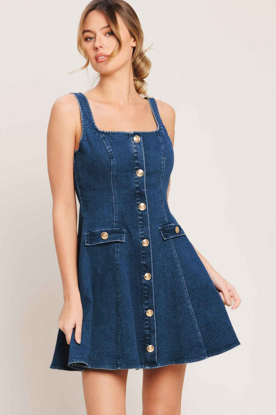 URBAN POLISH DENIM MINI DRESS - Glamourous Grace