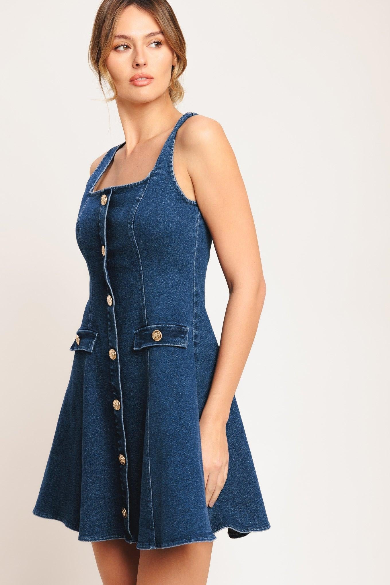 URBAN POLISH DENIM MINI DRESS - Glamourous Grace