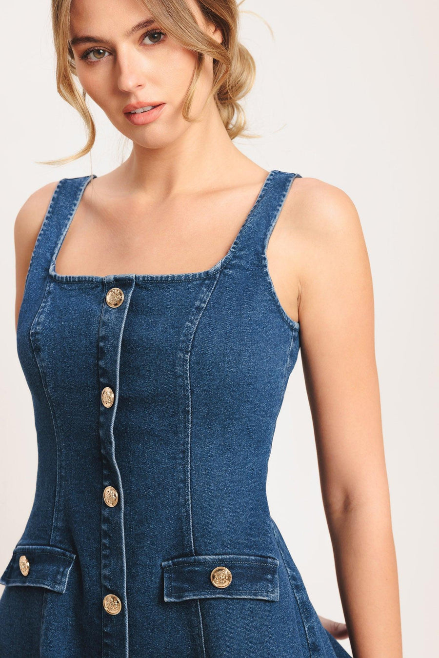 URBAN POLISH DENIM MINI DRESS - Glamourous Grace