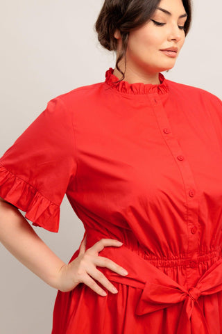 FEELS LIKE A COMPLIMENT WOVEN MIDI DRESS - Glamourous Grace
