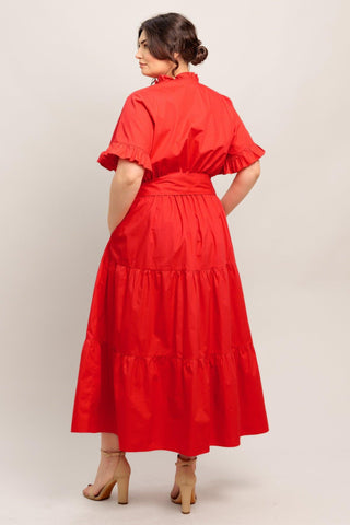 FEELS LIKE A COMPLIMENT WOVEN MIDI DRESS - Glamourous Grace