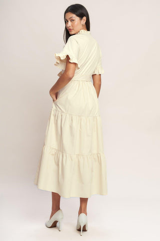 FEELS LIKE A COMPLIMENT WOVEN MIDI DRESS - Glamourous Grace