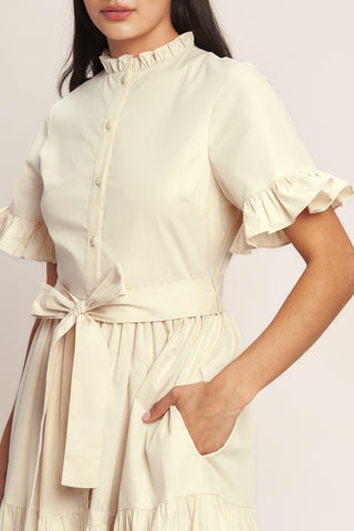 FEELS LIKE A COMPLIMENT WOVEN MIDI DRESS - Glamourous Grace