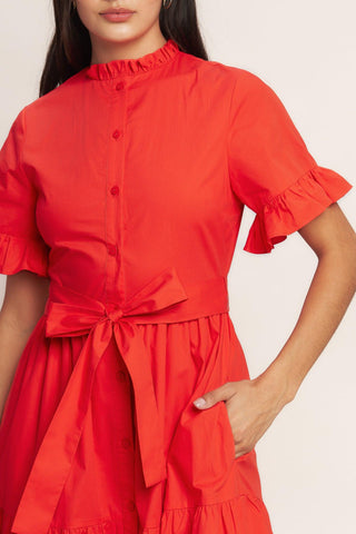 FEELS LIKE A COMPLIMENT WOVEN MIDI DRESS - Glamourous Grace
