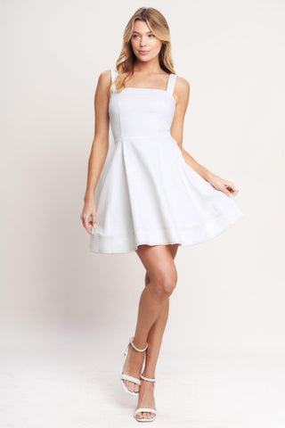 FIRST DATE FEELS WOVEN TWILL MINI DRESS - Glamourous Grace