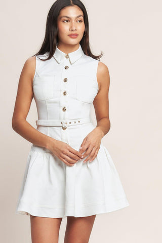 ON POINT MOMENT WOVEN MINI DRESS - Glamourous Grace