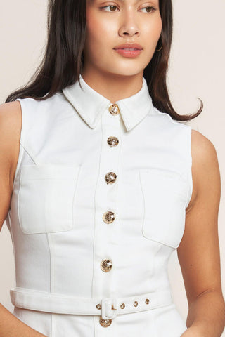 ON POINT MOMENT WOVEN MINI DRESS - Glamourous Grace
