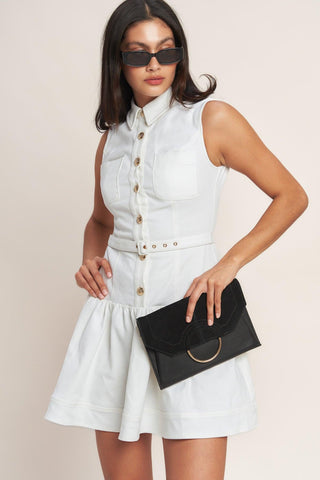 ON POINT MOMENT WOVEN MINI DRESS - Glamourous Grace