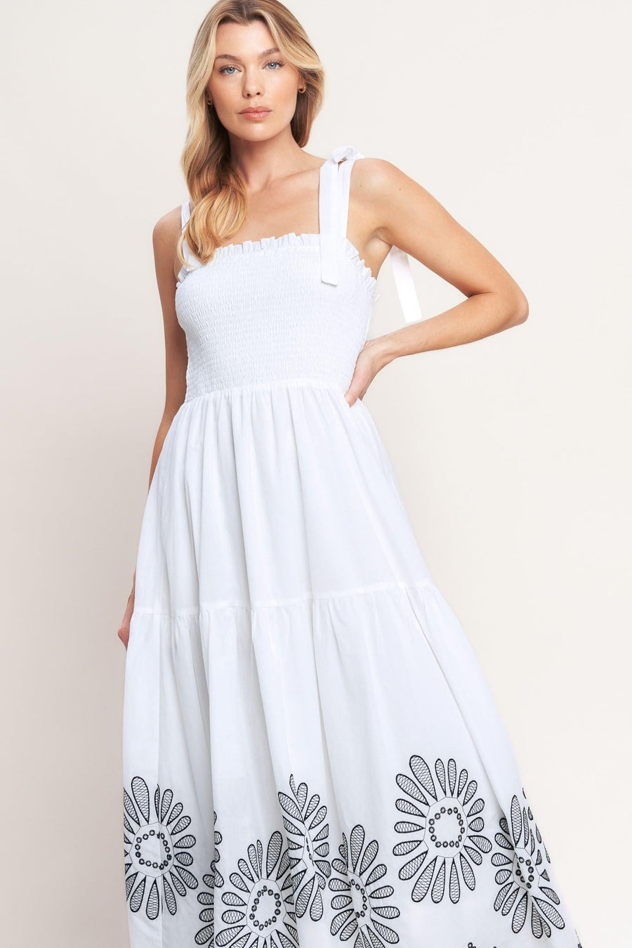 WHISPERS OF SUMMER WOVEN MIDI DRESS - Glamourous Grace