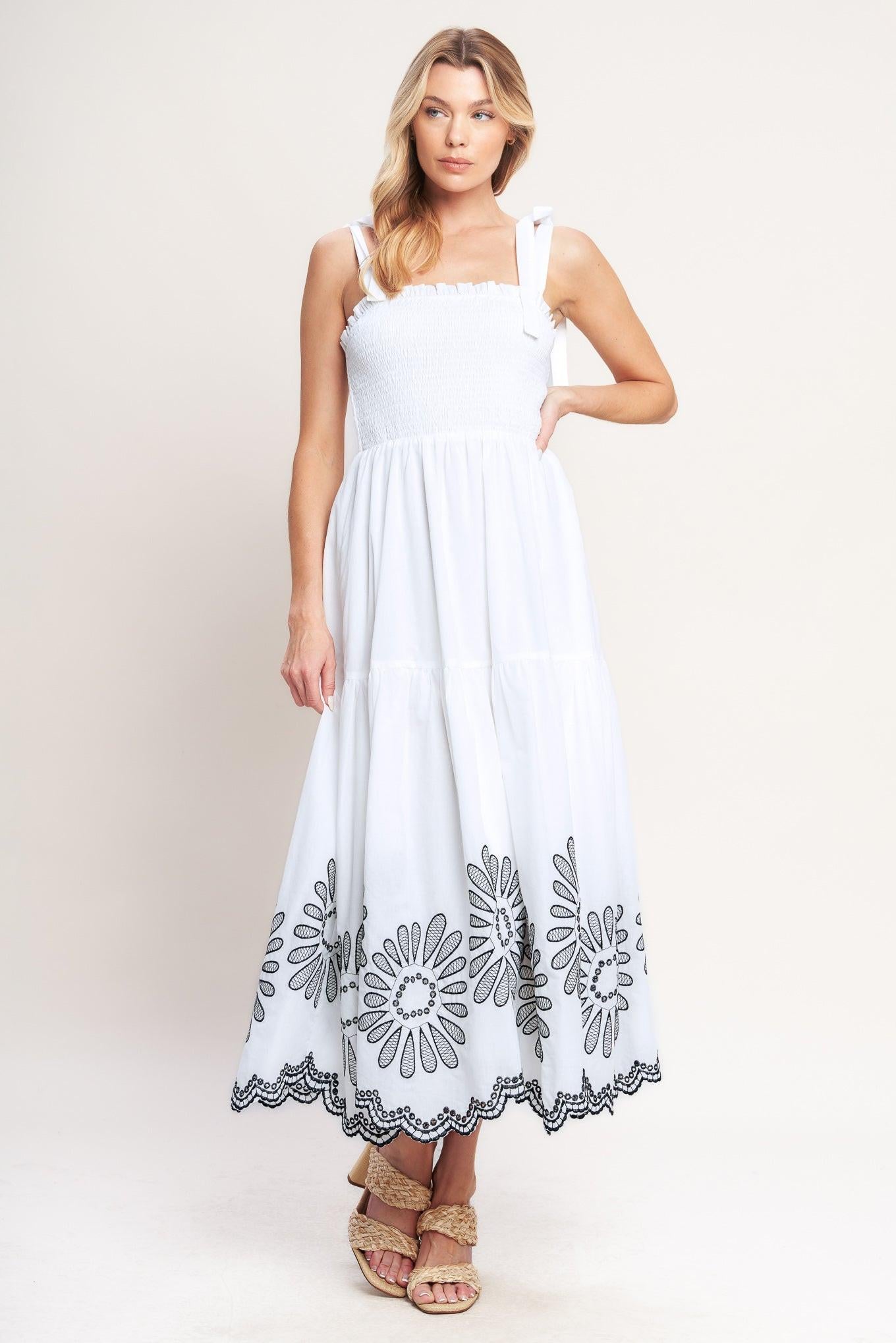 WHISPERS OF SUMMER WOVEN MIDI DRESS - Glamourous Grace