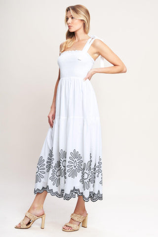 WHISPERS OF SUMMER WOVEN MIDI DRESS - Glamourous Grace