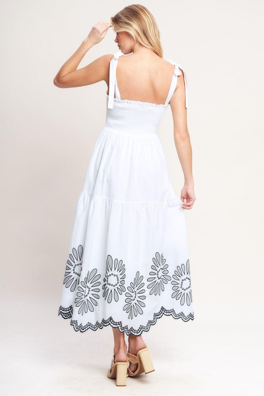WHISPERS OF SUMMER WOVEN MIDI DRESS - Glamourous Grace
