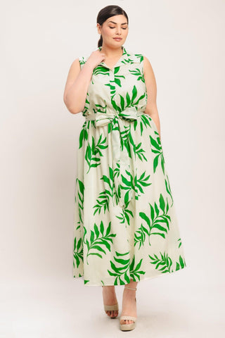 GREEN DAYDREAM WOVEN MIDI DRESS - Glamourous Grace