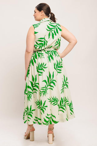GREEN DAYDREAM WOVEN MIDI DRESS - Glamourous Grace