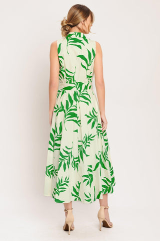 GREEN DAYDREAM WOVEN MIDI DRESS - Glamourous Grace