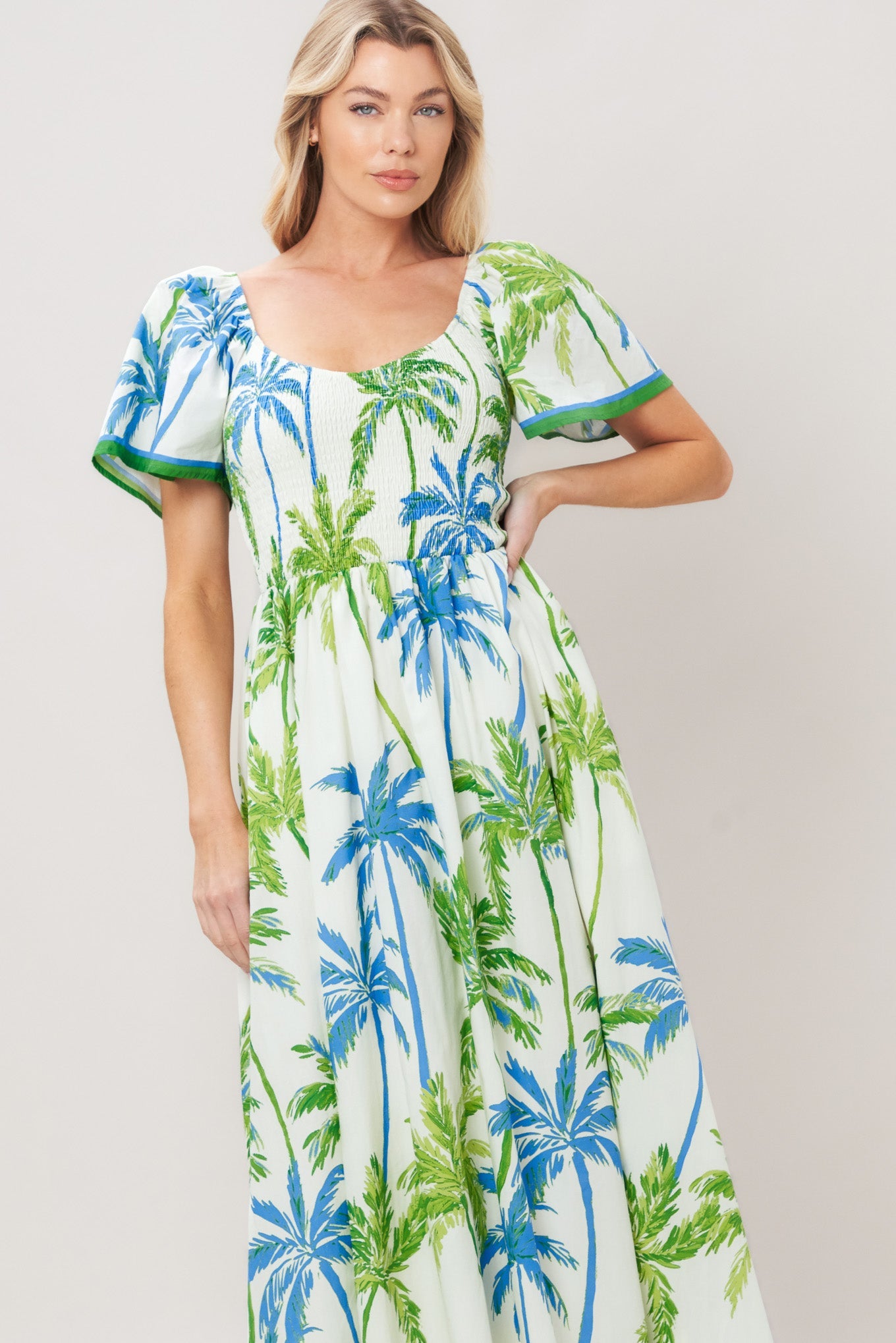 PALM ESCAPADE WOVEN MIDI DRESS - Glamourous Grace