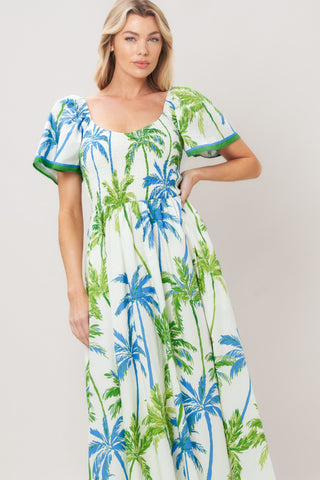 PALM ESCAPADE WOVEN MIDI DRESS - Glamourous Grace