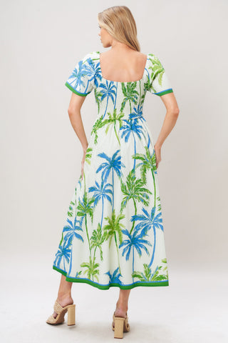 PALM ESCAPADE WOVEN MIDI DRESS - Glamourous Grace